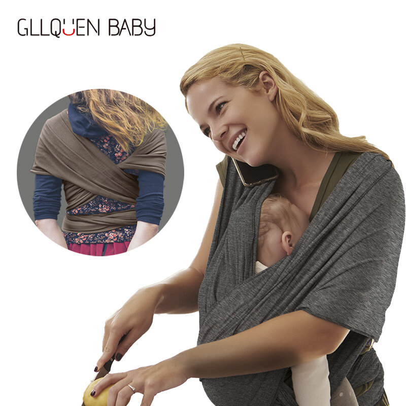 Gllquen Baby Sling Wrap Babyback Carrier Voor Pasgeborenen Handen Gratis Baby Wrap Verpleging Cover Carrier Geboorte Comfortabele Sling