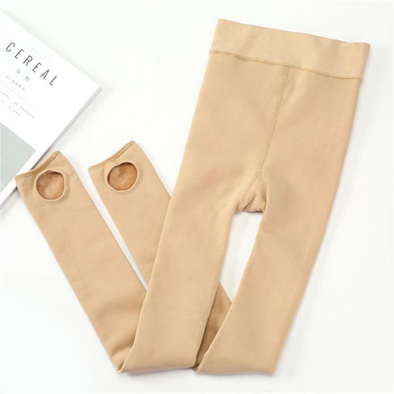 Thick Tights Autumn Winter Fashion Women's Plus Cashmere Tights High Quality Knitted Velvet Tights Elastic Slim Warm