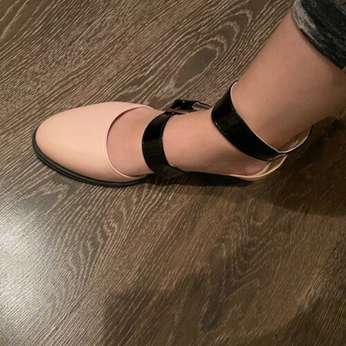 Woman Summer Buckle Flats Women Breathable Shoes 2021 Spring Ladies Female Ankle Strap Casual Women's Classic Footwear Plus Size