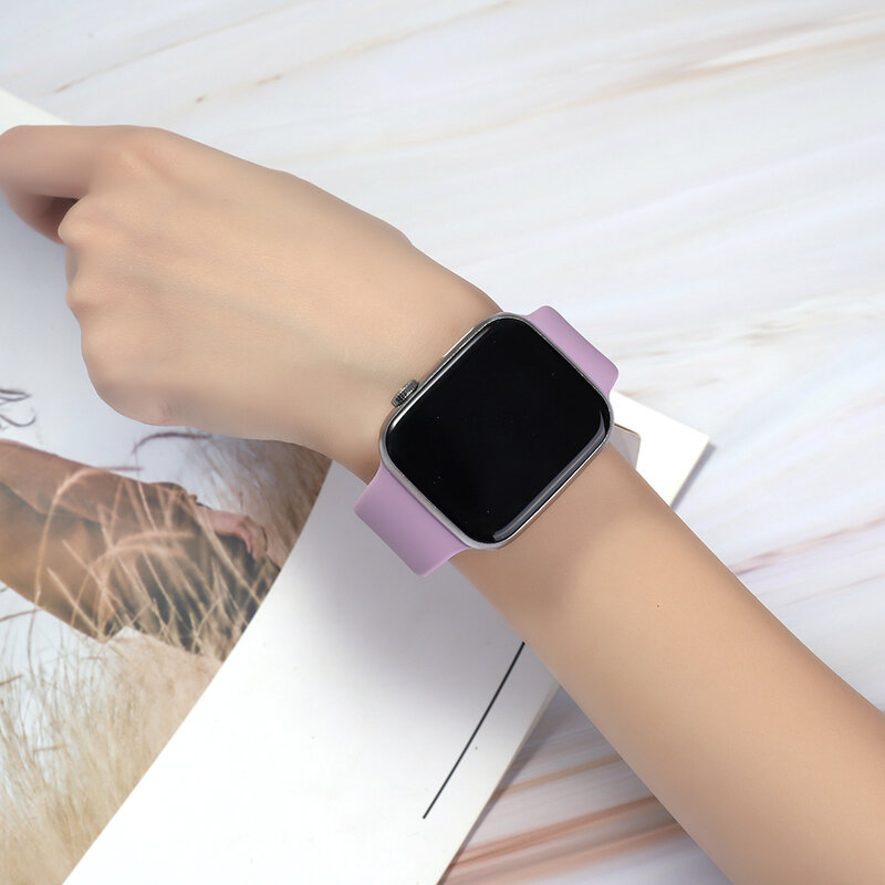 Bracelet en Silicone pour montre Apple Watch, Sport, en caoutchouc, 44mm, 40mm, 38MM, 42MM, Iwatch série 3 4 5 6 se, accessoires