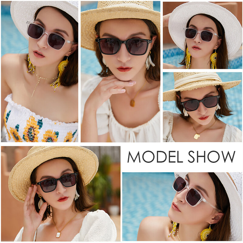 Óculos de sol polarizados moda feminina quadrado óculos de sol clássico vintage marca de luxo designer anti-reflexo óculos de carro uv400 sombra