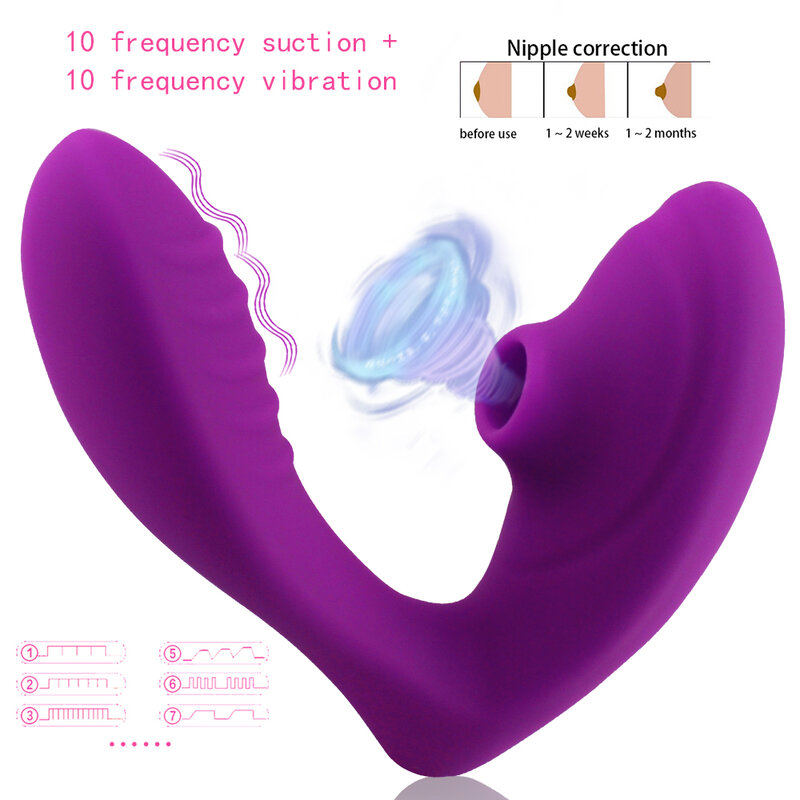 Vibrador e sucção de vagina com 10 velocidades para mulheres, vibração, sexo oral, suga clitóris, estimulador erótico, brinquedo sexual, bem estar sexual