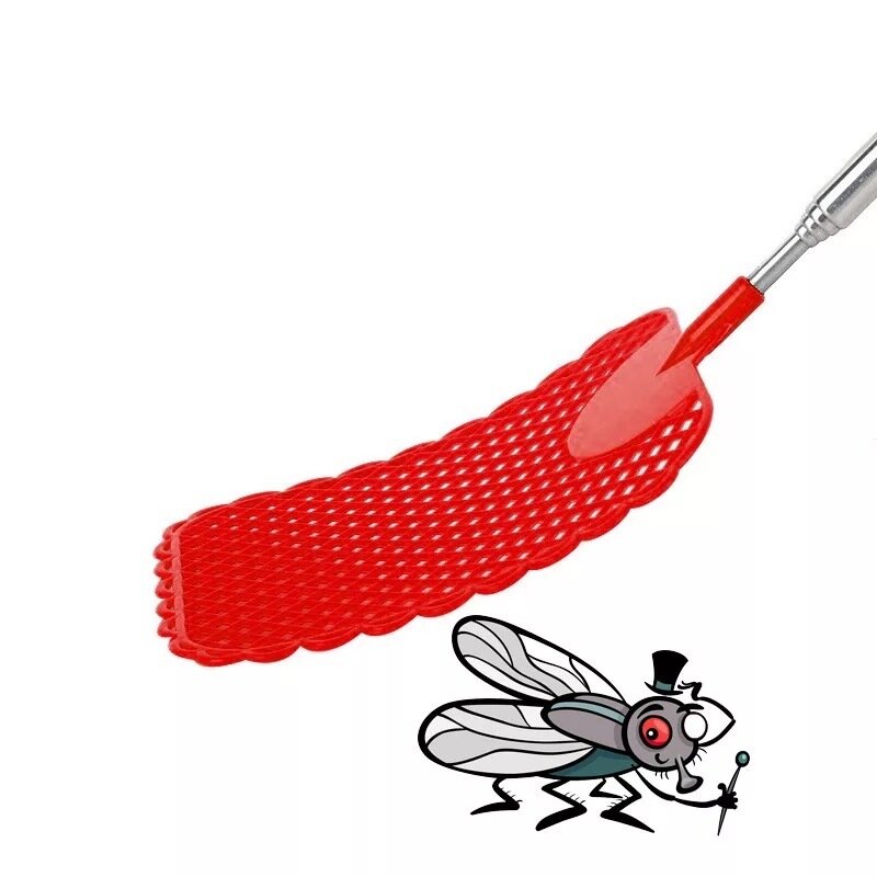 Quadrado extensível fly swatter ferramentas telescópica evitar pragas mosquito ferramenta moscas armadilha retrátil fly matter acessórios de cozinha