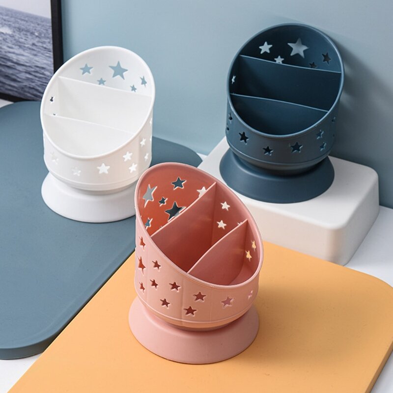 Creative Table Stationery Holder Lovely Hollow-out Stars Pencil Holder for Kids