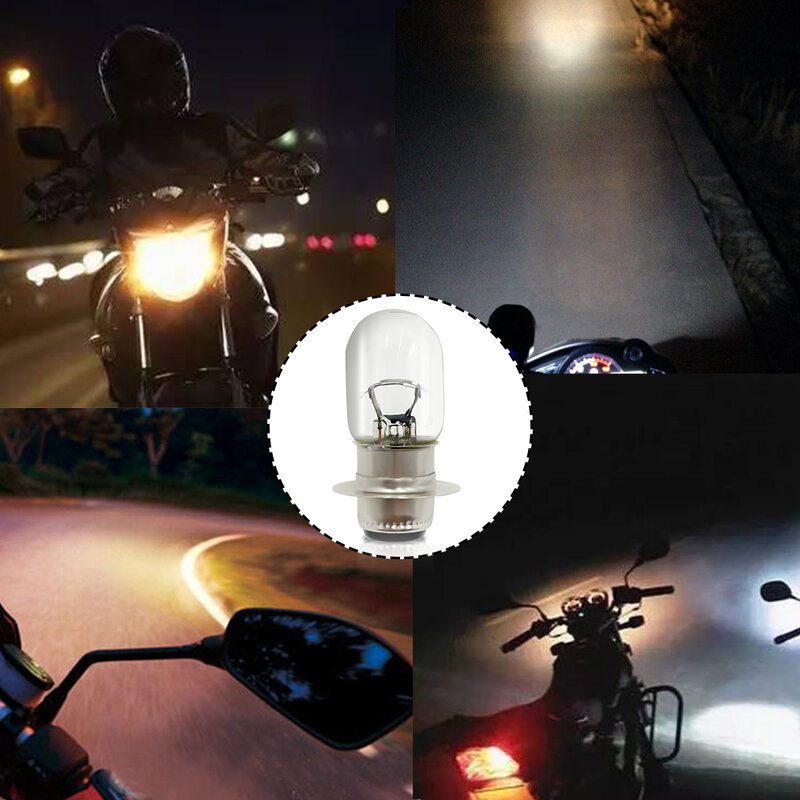 Elite-faróis de halogênio t19 para lâmpadas de motocicleta, 12v, 35w, farol dianteiro de dois filamentos