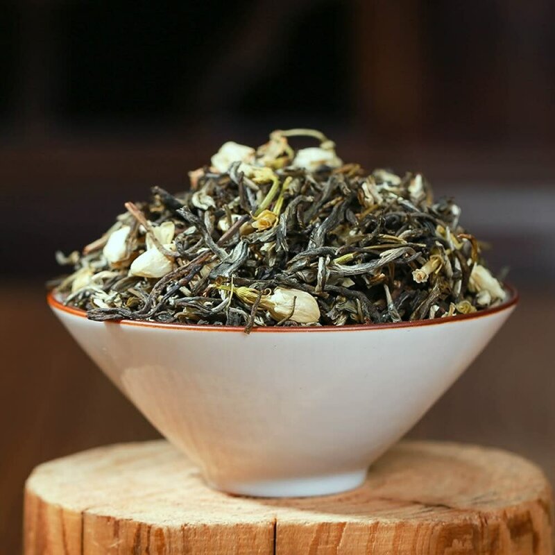 شاي الياسمين الصيني الصحي العضوي مع جيب مختوم بسلسلة 250 قيراط