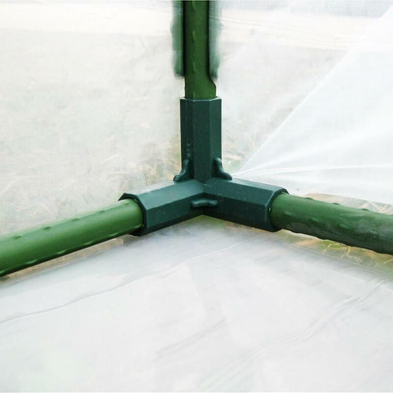 Conector de marco para invernadero, conectores de pilar de toldo para plantas trepadoras, juntas de conexión de poste de tubería, herramientas de jardín