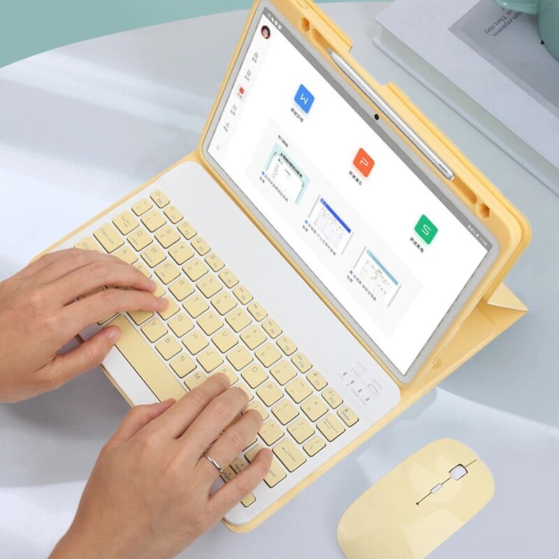 Funda de carcasa de teclado Bluetooth inalámbrico para teclado de tableta, cubierta para teclado Bluetooth de 10,4 pulgadas y 10,8 pulgadas
