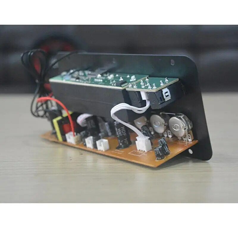 AC 220V 12v 24v Digital Bluetooth Stereo Amplifier Board Subwoofer Dual Microphone Karaoke Amplifiers For 8-12 Inch Speaker