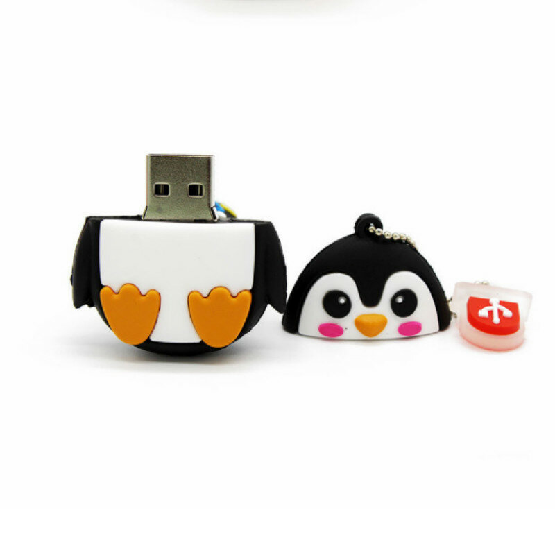 Memoria usb barata lindo pingüino de dibujos animados búho fox estilo usb Flash Drive 1 gb 2gb 4gb 8gb 16gb 32gb 64gb128gb pen drive flash memoria usb