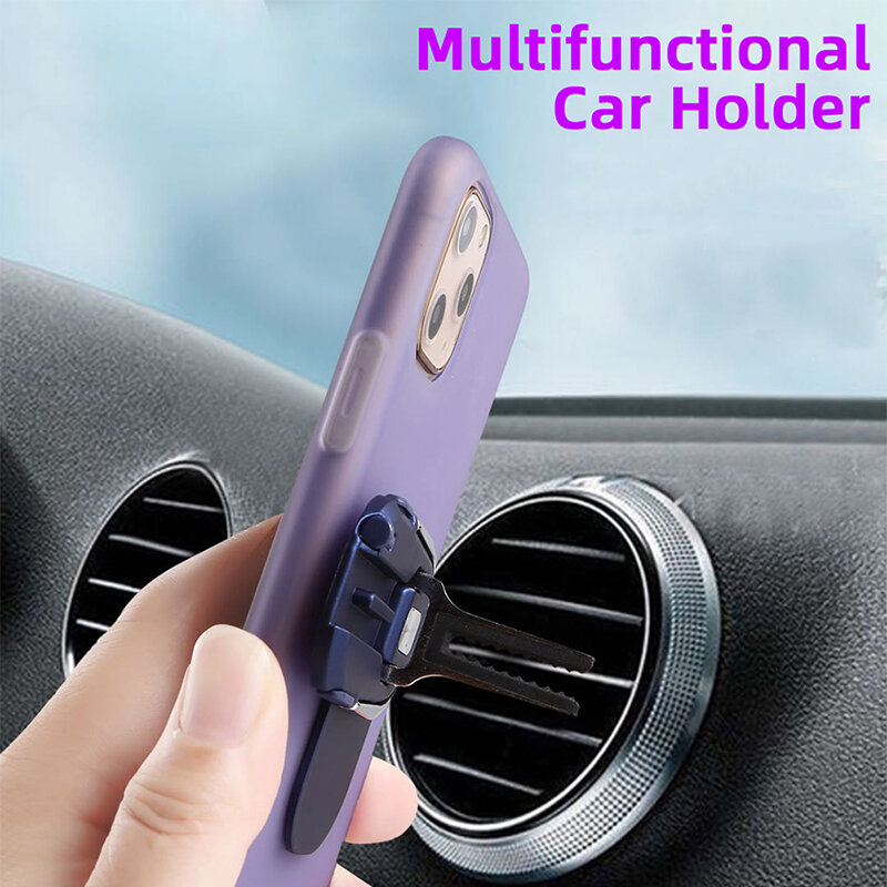 Multipropósito teléfono móvil soporte de 360 grados giratoria de ventilación de aire de coche agarre soporte Universal soporte para teléfono con anillo para dedo
