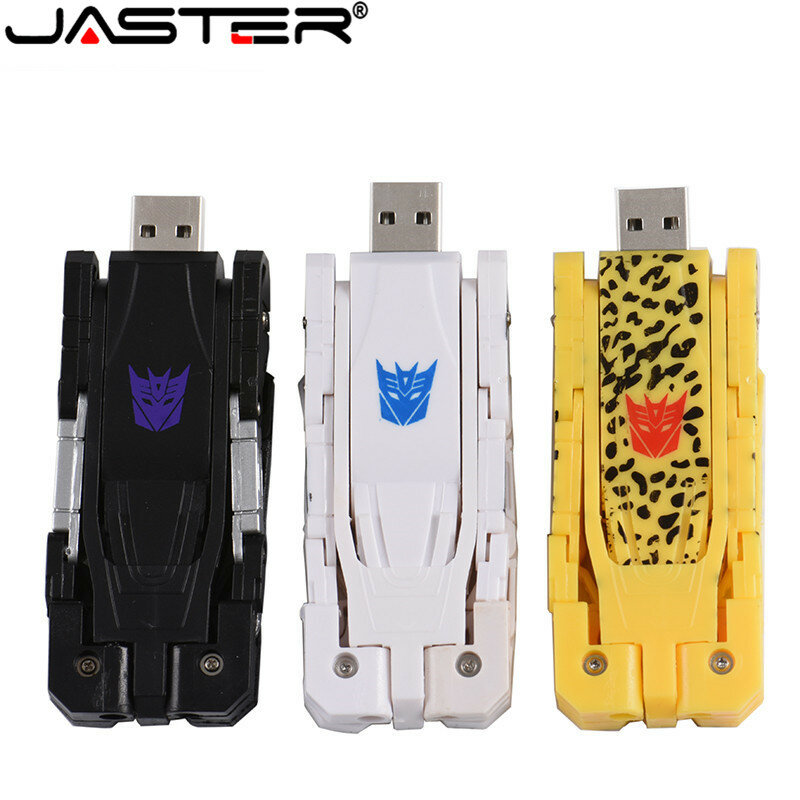 JASTER Hot sale U disk 32g special offer cartoon character u disk 16g cool transformation robot gift U disk 64G free shipping