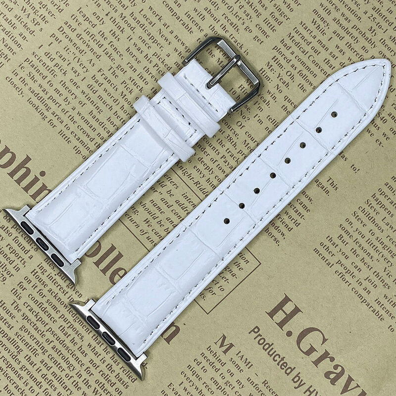 Gennuine Leder Uhr Band für Apple Uhr 38mm 42mm 40mm 44mm 41mm 45mm Strap für iWatch Serie 7 SE 6 5 4 Armband