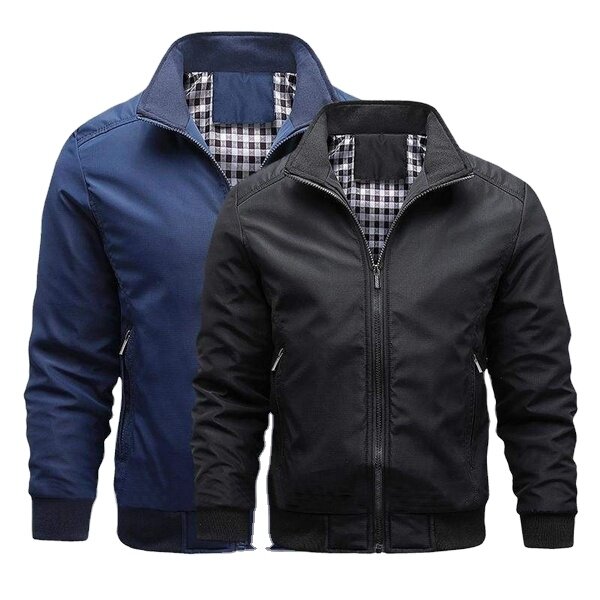Casaco fino masculino 2021 primavera gola de gola alta masculina jaqueta casual de meia-idade plus size jaqueta blusão tendência