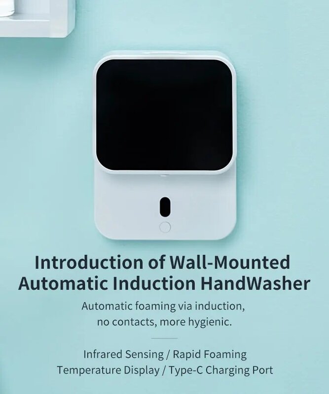Led Display Automatische Inductie Schuimende Handwasmachine Sensor Schuim Huishoudelijke Infrarood Sensor Voor Woningen Mall Wc