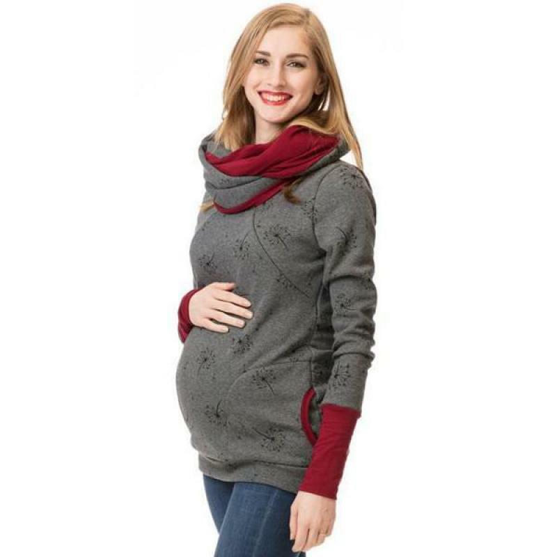 冬の秋の出産看護パーカートレーナー妊娠服妊婦授乳セーターシャツtシャツトップ2021