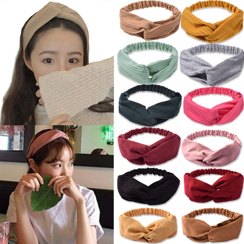 Jewelry Gifts Women Face Wash Headband Solid Color Hair Band