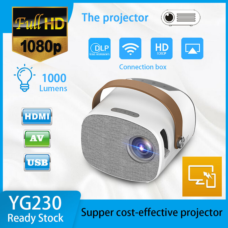 Mini portátil 640*480 pixel completo hd 1080p suporte multi-tela cinema vídeo jogo em casa projetor