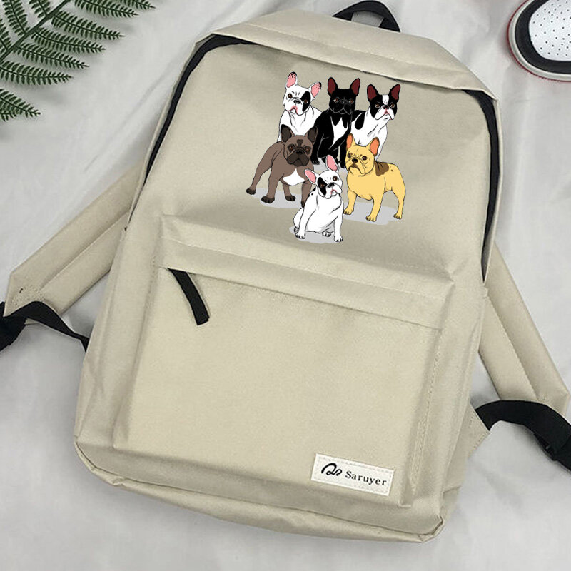 Dog French Bulldog mochila fashion  travel sac a dos men girl schoudertassen backpack