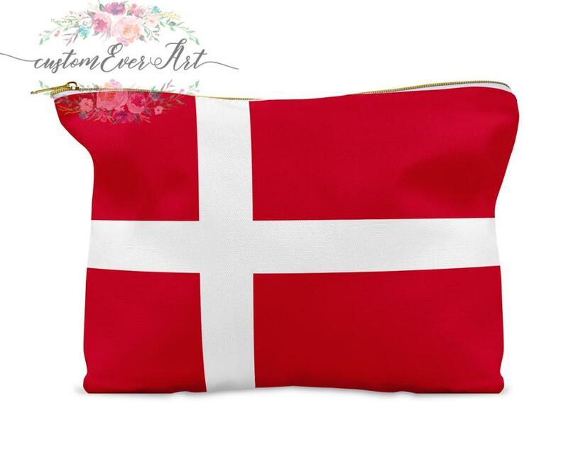 Danimarca sacchetto cosmetico per il trucco personalizzato piccola borsa cosmetici borsa da toilette sacchetto della chiusura lampo del sacchetto del regalo della damigella d'onore