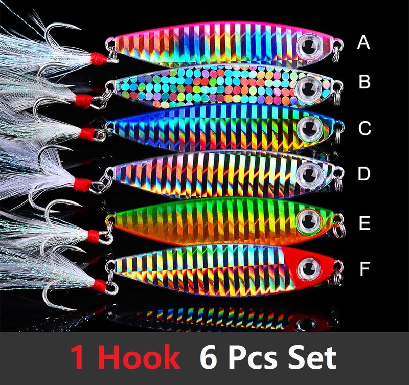 6 Pcs/Set Jigging Lure Spinner Spoon Fishing Lures Jigs Trout Fishing Cast Metal Baits Japan Tackle Pesca Fish lot bait Hot