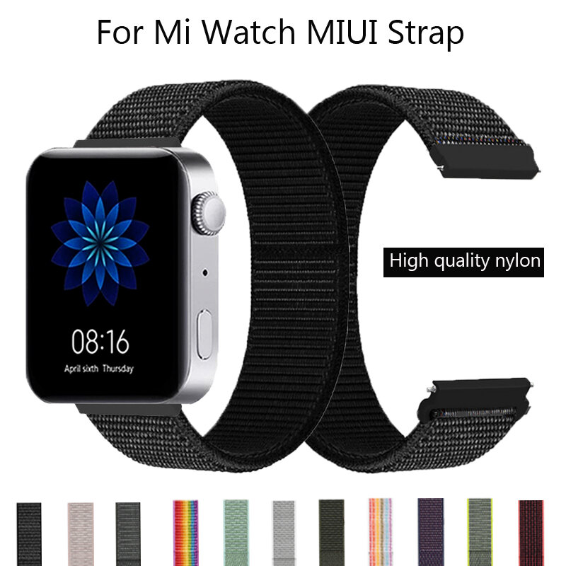 Nylon Ban Nhạc Cho Xiaomi Mi Smart Watch Dây Đeo 18Mm Vòng Tay Cho Xiaomi Smart Watch Phụ Kiện Đeo Tay Dây Dây Đeo Thay Thế