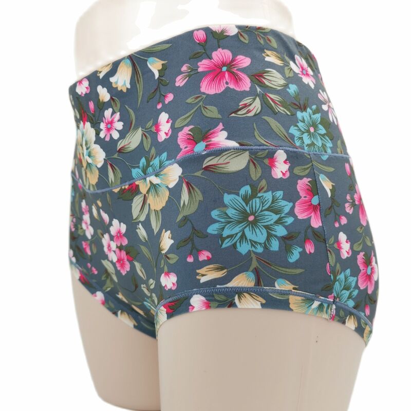 Plus Size Hoge Taille Slipje Voor Vrouwen Bloemen Printing Vrouwen Shorts Grote Vrouwelijke Slips Afslanken Lady Panty Shapewear Underpanty