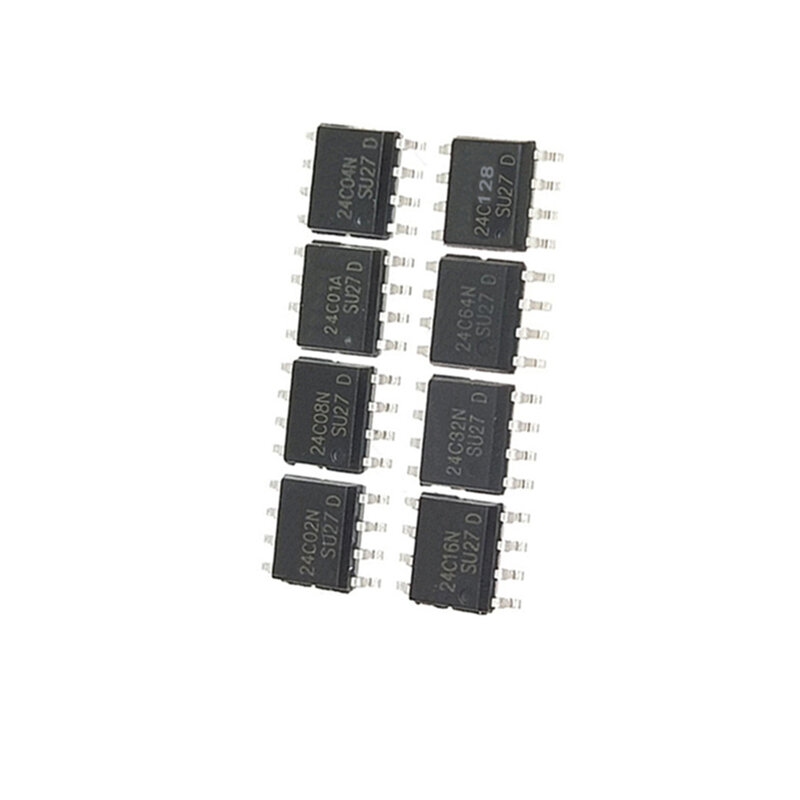 10 unids/lote AT24C01 AT24C02 AT24C04 AT24C08 AT24C16 AT24C32 AT24C64 SOP8 DIP8 conjunto de chips de memoria nuevo y Original de buena calidad