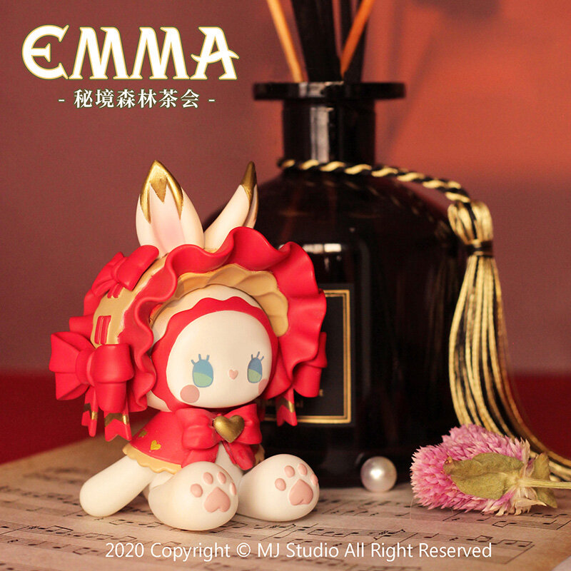 POPMARTS pudełko z niespodzianką Emma Cartoon niedźwiedź króliczek niespodzianka lalka losowy zestaw pudełek zabawki kolekcje rysunek Model postaci prezenty dla dziewczynek
