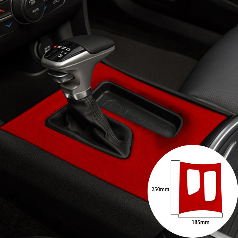 Untuk Dodge Charger 2016-2021 Alcantara Suede Wrap Car Gears Panel Strip Cover Trim Sticker Internal Accessories Car-Styling