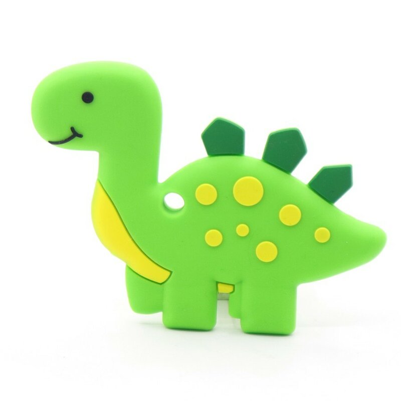 rohde 1pcs cute dinosaur baby silicone teether toy pendant chewing pacifier clip pacifier chain accessories Bpa free gift