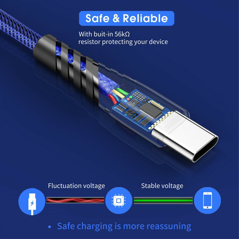 2.4A kabel USB typu C szybkie ładowanie dla Huawei Samgsung xiaomi uniwersalna linia telefoniczna USB C ładowarka przewód danych kabel usb-c