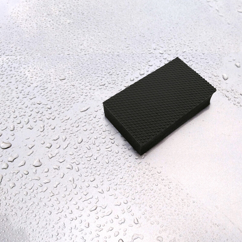Limpeza de carro esponja escova panos esponja bloco almofada pintura lavagem argila antes polidor cera para carro detalhando 2.0