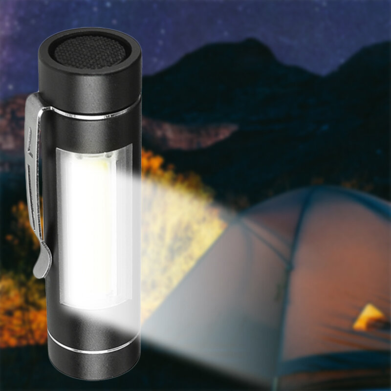 Torch Use 14500 or AA Battery Portable Working Lantern 1516 LED Aluminum LED COB Waterproof LED Bulbs MINI Flashlight 1 Mode