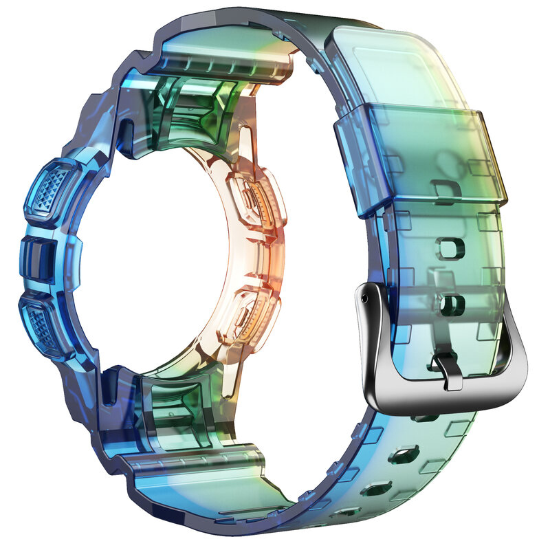 Bracelet Transparent + coque pour Samsung Galaxy Active 2, nouveau bracelet de Sport TPU pour Galaxy Active 2 44mm