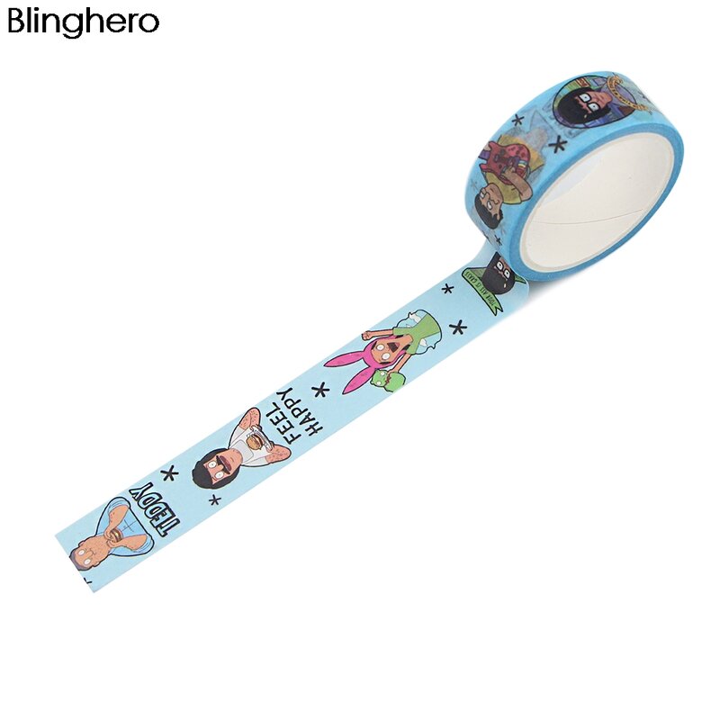 BH1113 Blinghero 15mmX5m Horror Movie Clown Washi Tape Scrapbooking Decorative Adhesive Tapes Paper Stationery Sticker