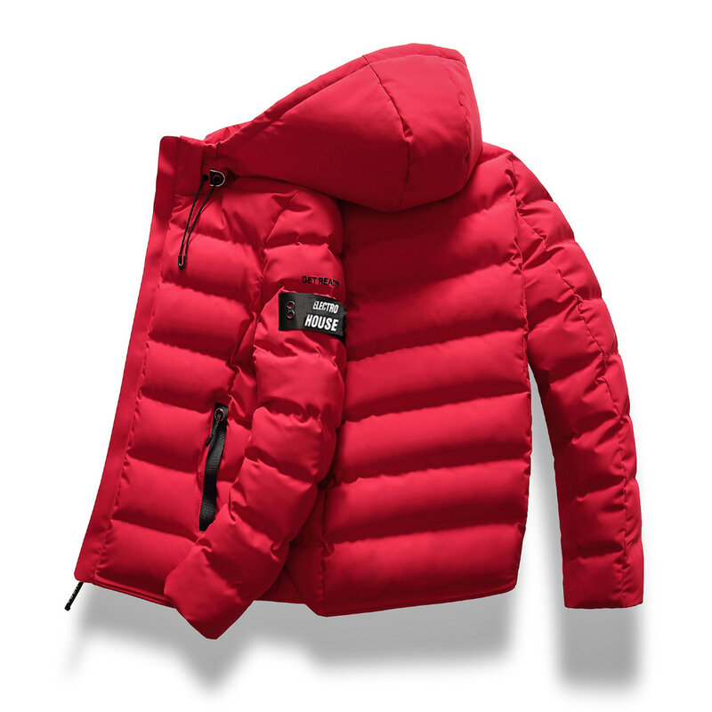 2021 drop shipping New Fashion Men Winter Jacket Coat Hooded Warm Mens Winter Coat Casual Slim Fit Student Male Overcoat ABZ82