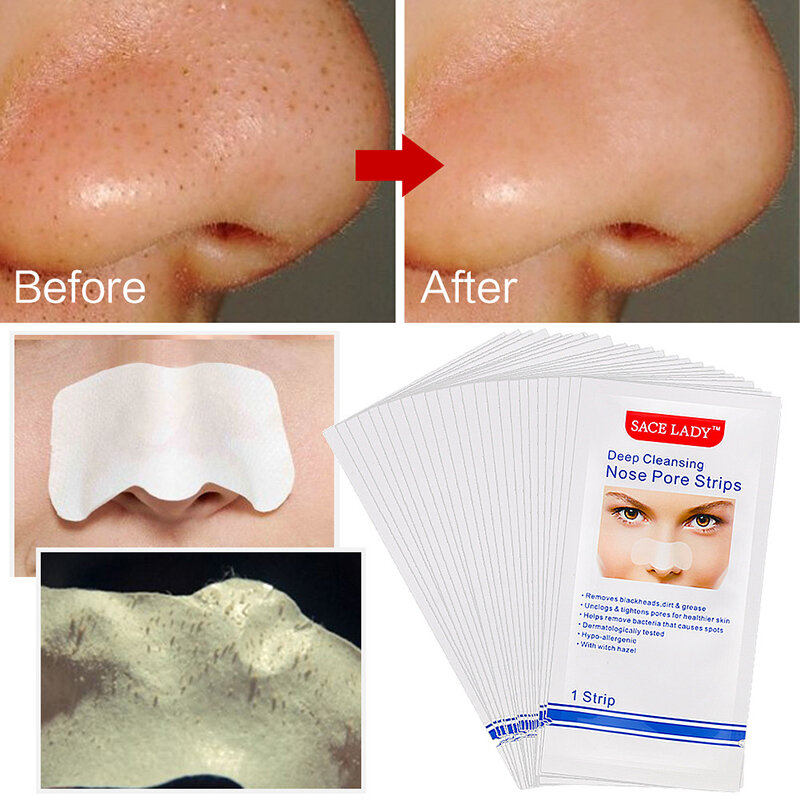 14/24pcs naso maschera per la rimozione di punti neri pulizia profonda cura della pelle riduzione dei pori maschera per il trattamento dell'acne naso punti neri strisce pulite dei pori