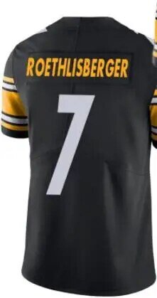 O ponto personalizado para o miúdo da juventude ben roethlisberger branco preto amarelo camisa de futebol americano t camisa