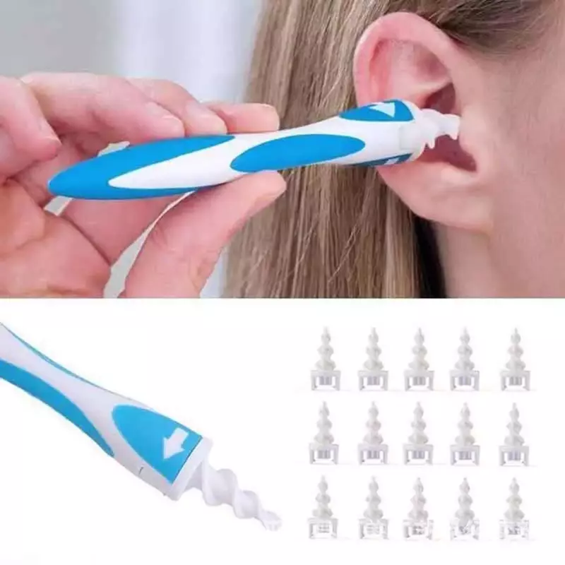 جديد الأذن نظافة لينة دوامة مسحة أداة مجموعة الاختيار Q-Grips + 16 قطعة الأذن الشمع أداة إزالة الصواميل مزيل الرائحة الأذن نظافة العصي الرعاية