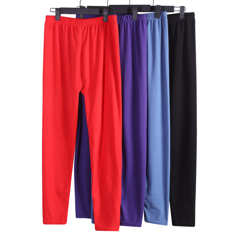 رجّالي ملابس اخلية حرارية سروال طويل أحمر ارتفاع صوف مبطن خفيف الوزن سروال داخلي طبقة سفلية