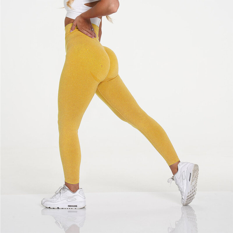 Calça legging esportiva cintura alta com bojo, leggings sexy para academia e esportes, roupa de academia feminina para treino
