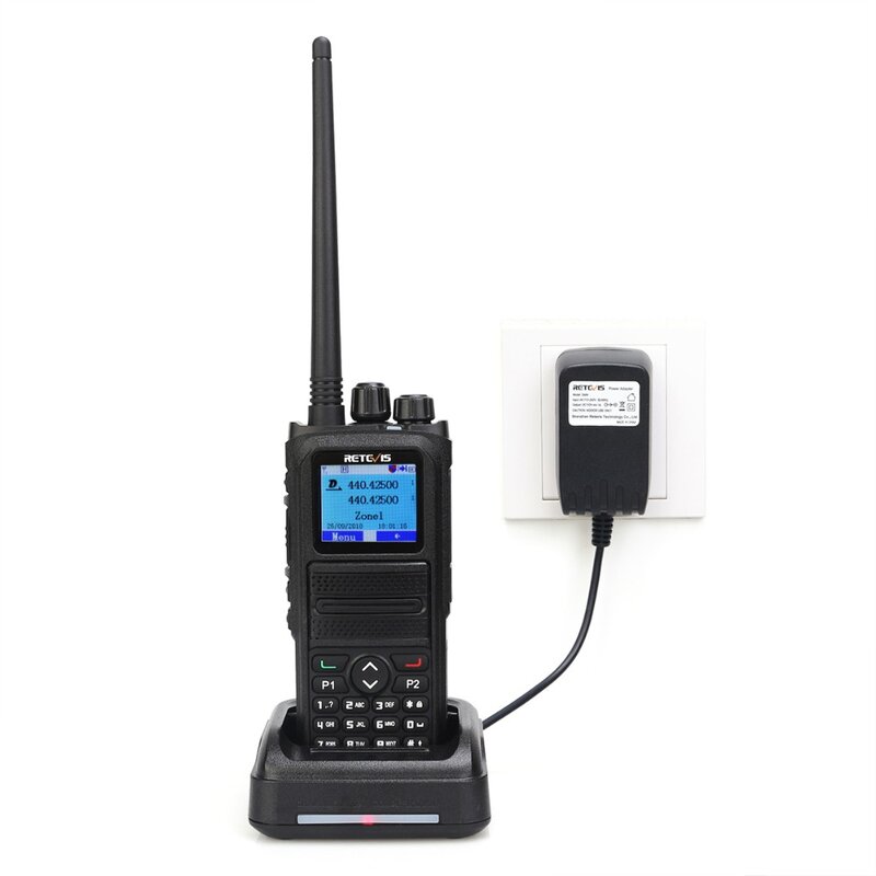 RETEVIS-walkie-talkie RT84 DMR de doble banda, 5W, VHF, UHF, DMR, VFO, Digital/analógico, transceptor de Radio bidireccional, Amador de Radio Ham