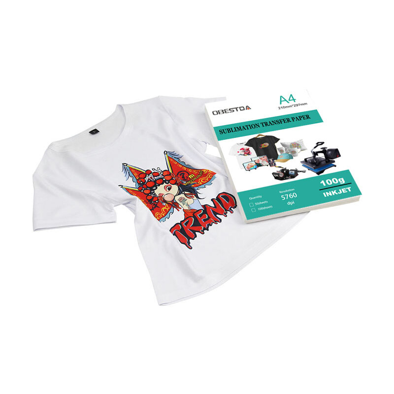Популярная сублимационная термобумага А4 для футболок из полиэстера и хлопка, тканевая ткань, кружки, чехол для телефона, дизайн с принтом