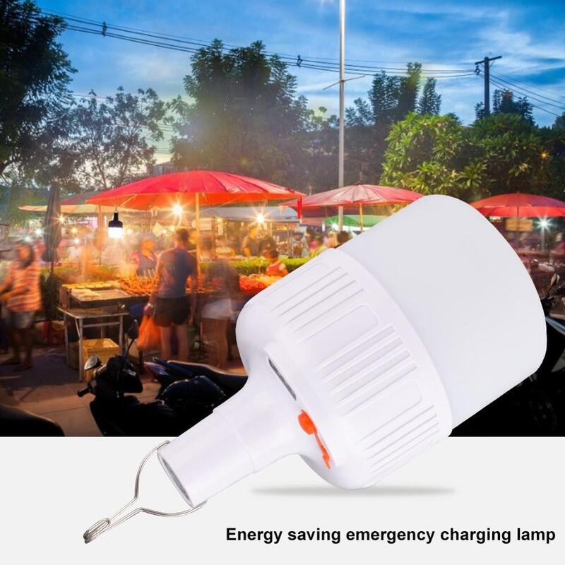 Portable LED Light Bulb Solar Remote control  Rechargeable Emergency Light Bulb Hook Night Light Outdoor Camping Fishing