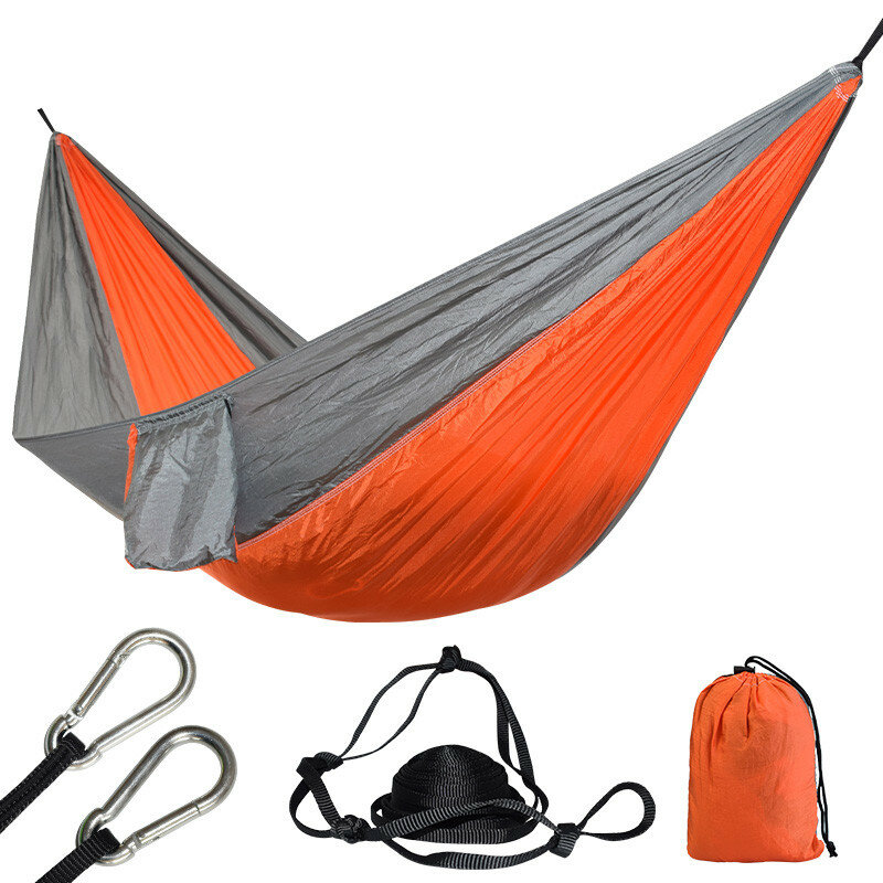 210T de Nylon Material para hamaca calidad seguridad duradera adulto Hamac para de interior al aire libre de la alta colgando dormir suave extraíble Hamak cama