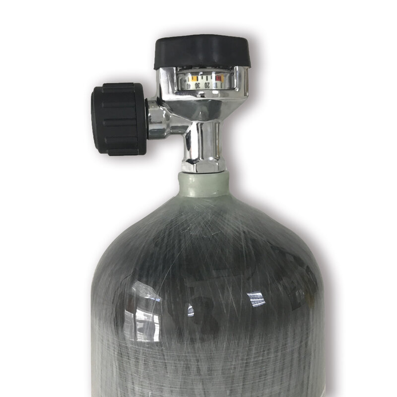 Acecare-tanque PCP de aire para buceo, cilindro de Gas de fibra de carbono para botella de buceo con válvula de llenado de estatinon, Hpa 9L CE 4500psi