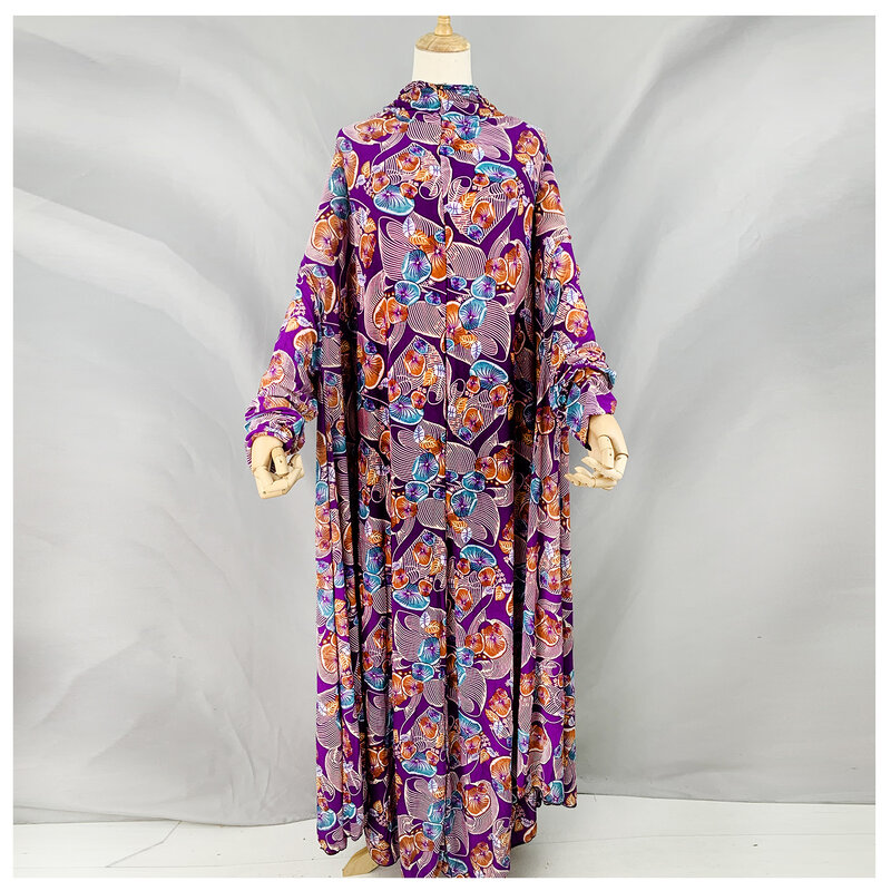 Размера плюс хлопок хиджаб/кафтан свободная абайя для молитв Исламская молитвенная одежда мусульманское женское длинное платье Саудовска...