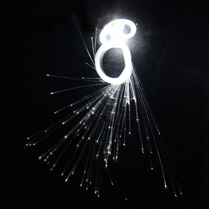 50 sztuk Led impreza na biało włosy LED klip przewód światła szpilka Luminous jedwabne warkocze urządzenie do stylizacji ślub urodziny włosów nosić dekoracji