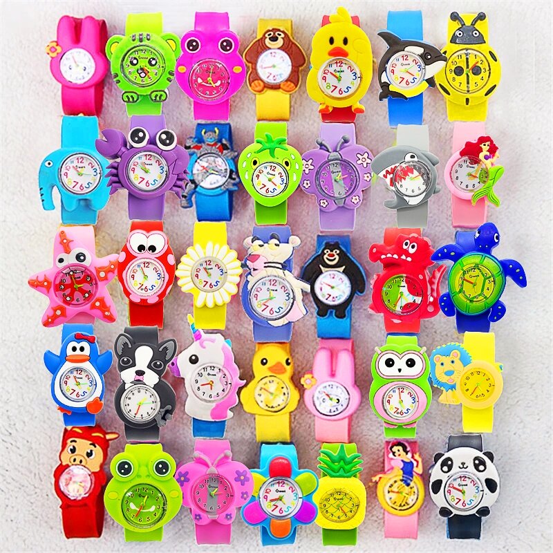 35 padrões animais dos desenhos animados brinquedo crianças relógios meninos meninas presente de aniversário crianças relógio digital criança patted relógio eletrônico
